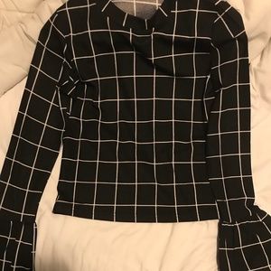 Black & White Checker Dress Shirt